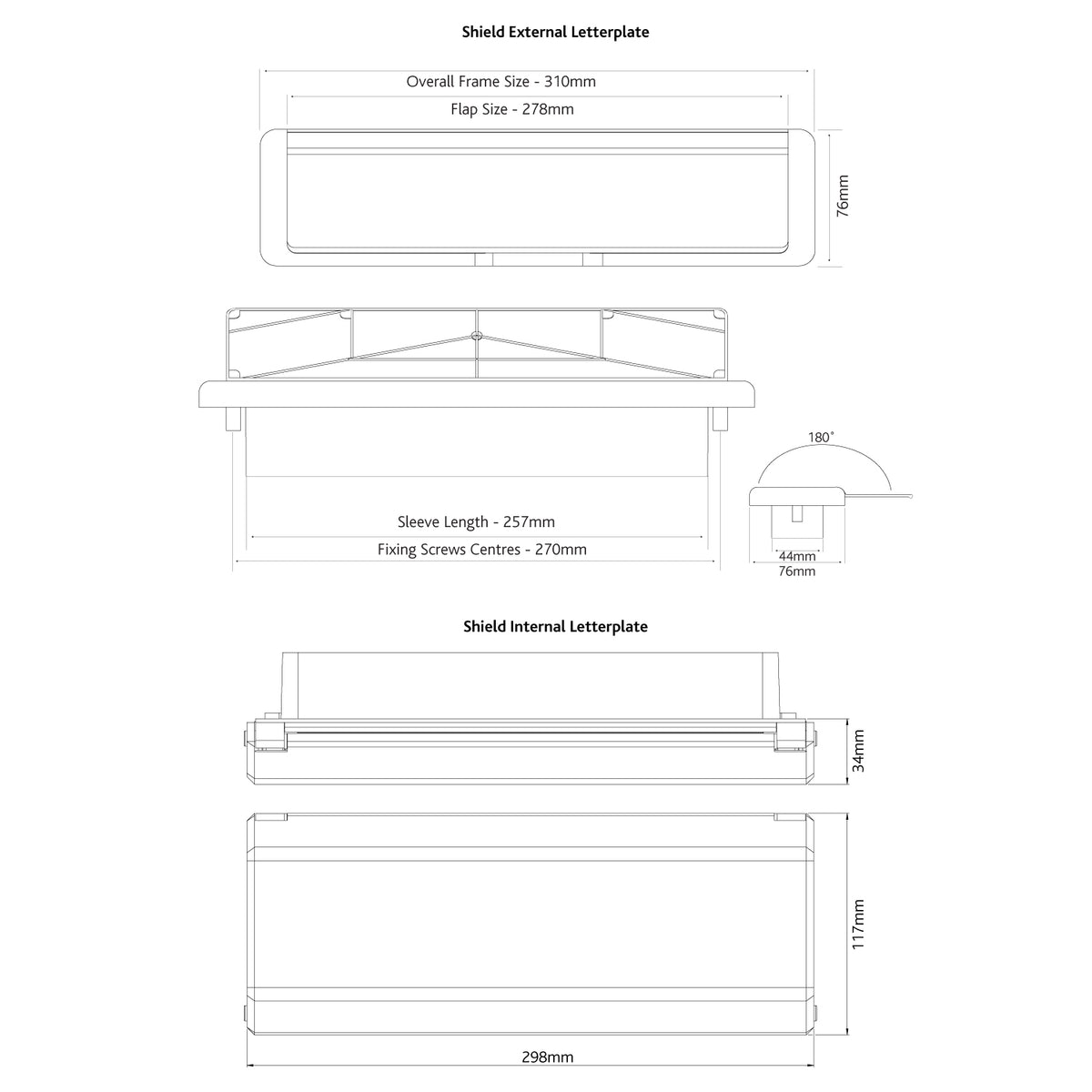 Nu Mail Shield TS 008 Internal Letterplate