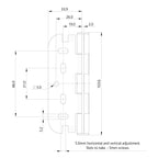 Composite Door Hinge, Body Only