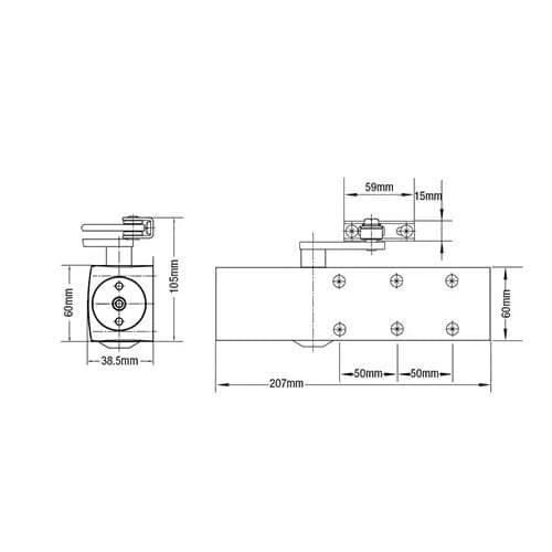 1110 Size 2-4 Overhead Door Closer