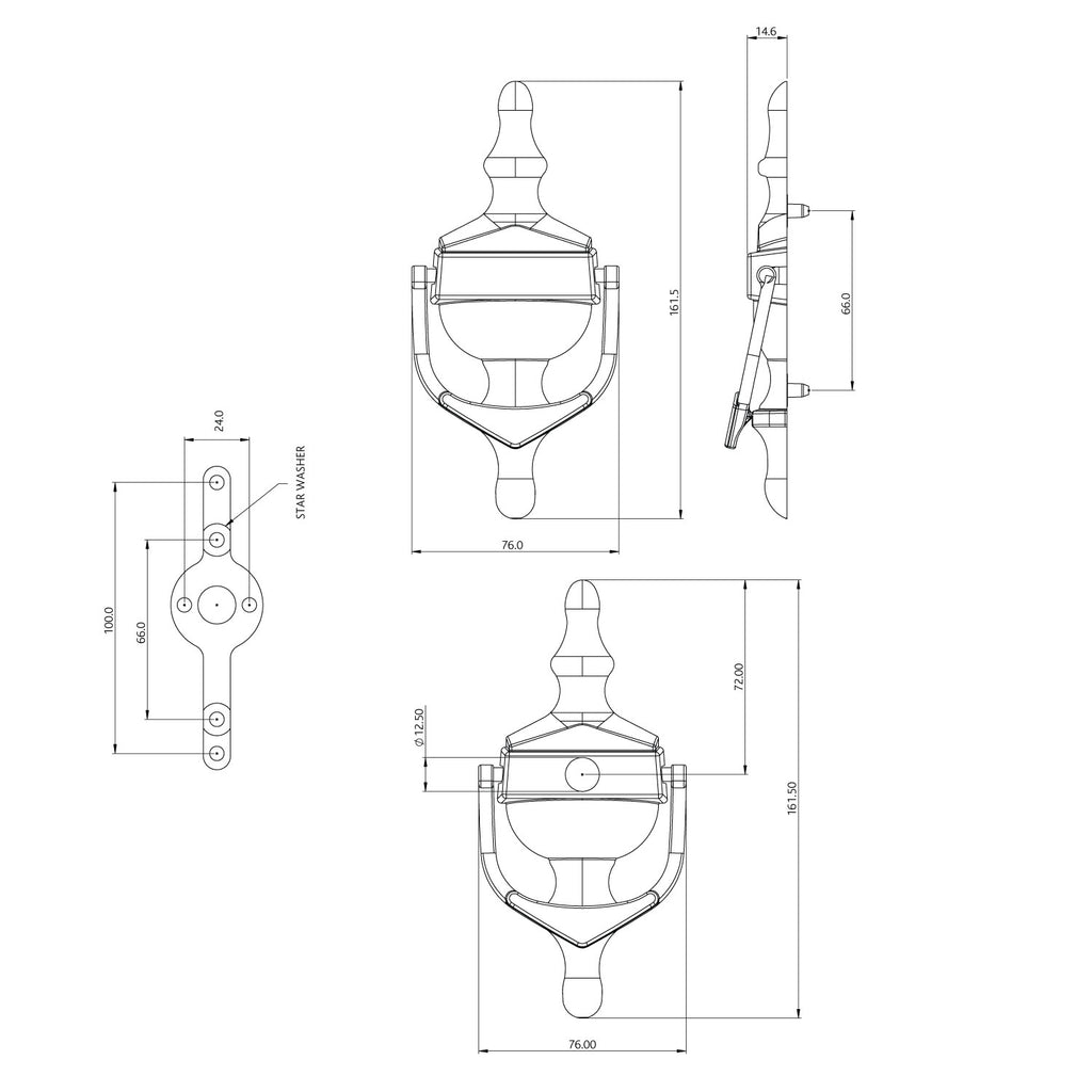 Decorative Urn Door Knocker With Spyhole