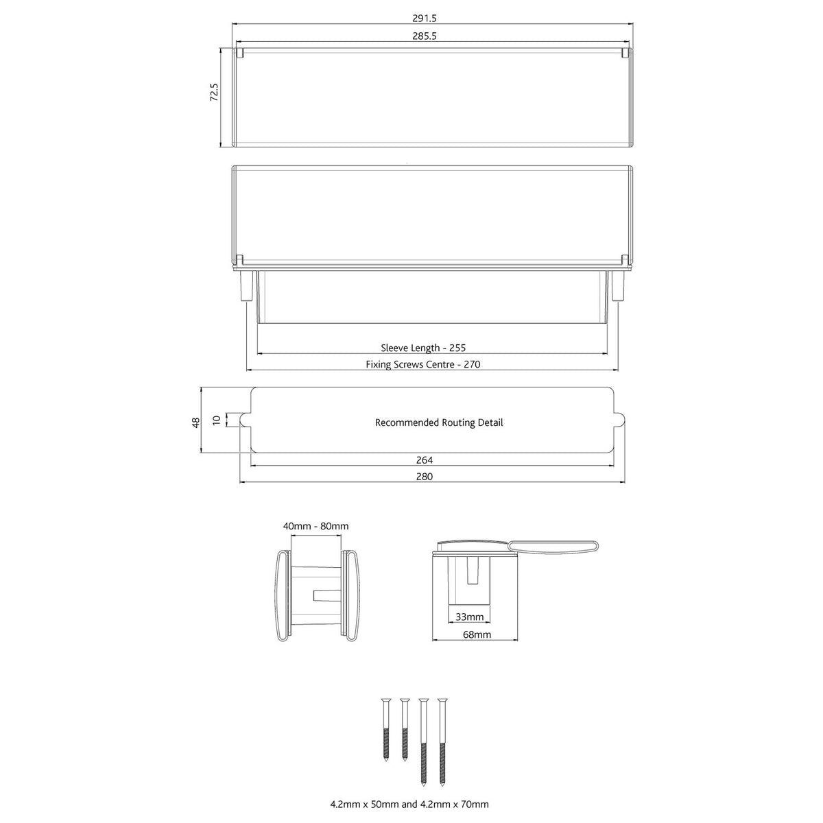 Decorative Door Midrail Letterplate