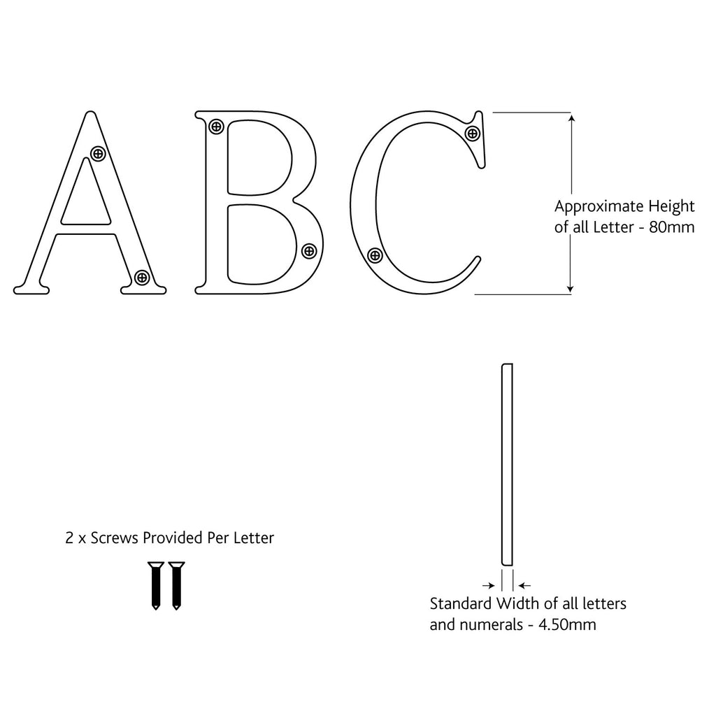 Decorative Door Letters A-C