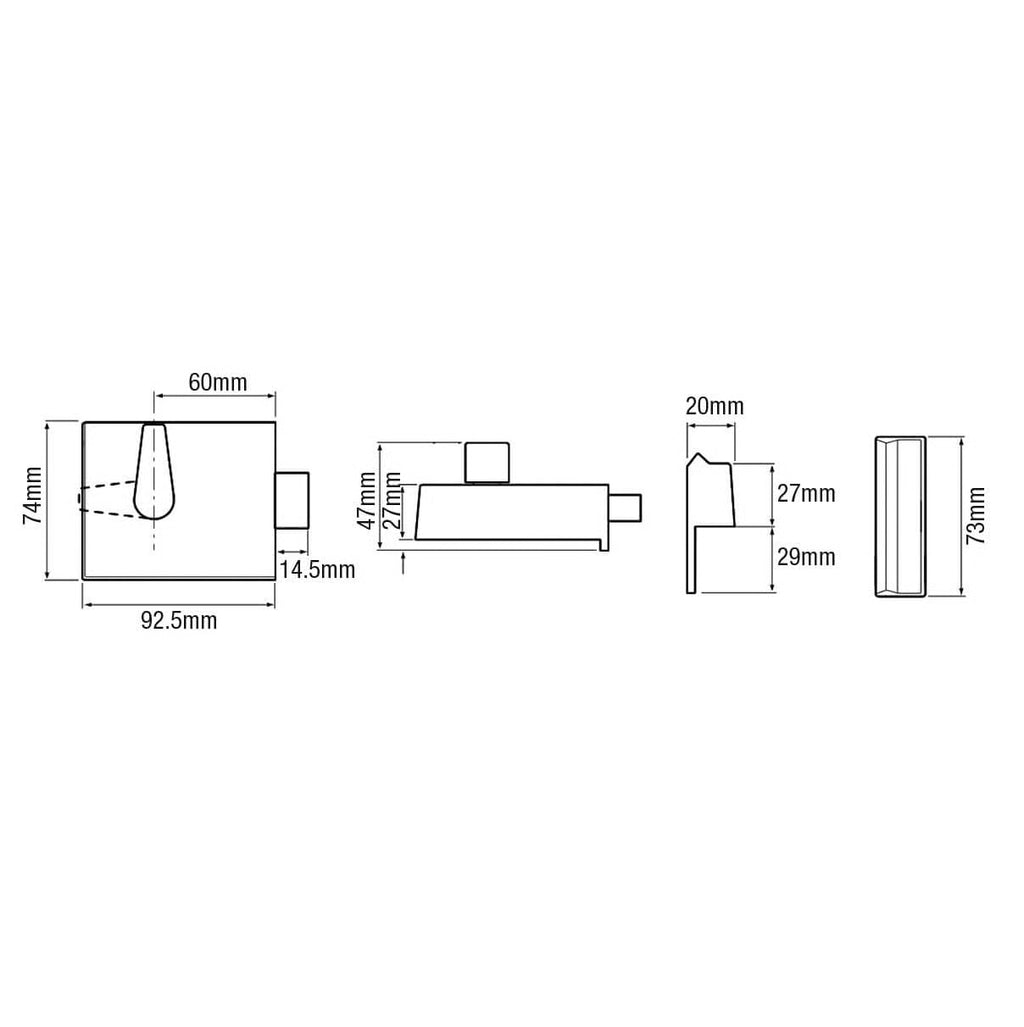 1148 Deadbolt Rim Nightlatch (case only)