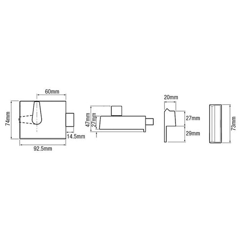 1148 Deadbolt Rim Nightlatch (case only)