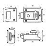 133/135/136 60mm Traditional Non Deadlocking Nightlatch