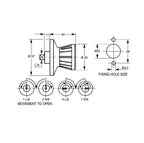 Lowe & Fletcher 1605 Locking Knob Handle