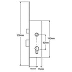 Overnight Lock - Split Spindle or Lift Lever 16mm Faceplate
