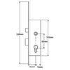 Overnight Lock - Split Spindle or Lift Lever 16mm Faceplate