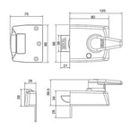 1730 BS8621:2007 High Security Keyless Escape Nightlatch