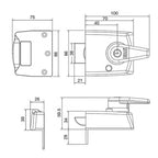 183 Double Locking Nightlatches 40mm