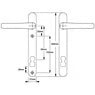 Invincible Surefire Lever Lever UPVC Multipoint Door Handles - 92mm PZ 122mm Screw Centres