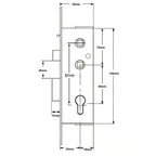 Gibbons Monalock Copy Gearbox With Snib For Aluminium Doors - Lift Lever or Double Spindle