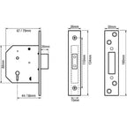 2100 Strongbolt British Standard 3621:2007 Mortice Deadlock