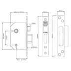 2205 Strongbolt Non British Standard 5 Lever Mortice Sashlock