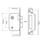 22WC Strongbolt Bathroom Mortice Sashlock