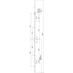 Z-TS Latch Deadbolt 4 Rollers Flat 16mm Faceplate Multipoint Door Lock - Key Wind