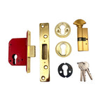 233 British Standard Euro Mortice Deadlock Kit Complete With Euro Key & Turn Cylinder