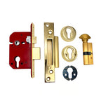 234 British Standard Euro Mortice Sashlock Kit Complete With Euro Key & Turn Cylinder