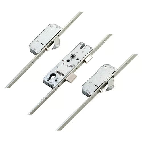 AV2 + Latch Deadbolt 2 Hooks Flat 16mm Faceplate Autolocking Multipoint Door Lock