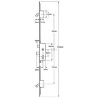 AV2 + Latch Deadbolt 2 Hooks Flat 16mm Faceplate Autolocking Multipoint Door Lock