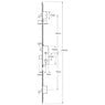 AV2 + Latch Deadbolt 2 Hooks Flat 20mm Faceplate Autolocking Multipoint Door Lock