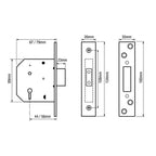 Fortress British Standard 3621:2007 Mortice Deadlock