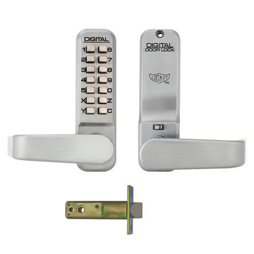 2835 Tubular Mortice Latch Lever Handle Digital Lock With Holdback and Free Passage