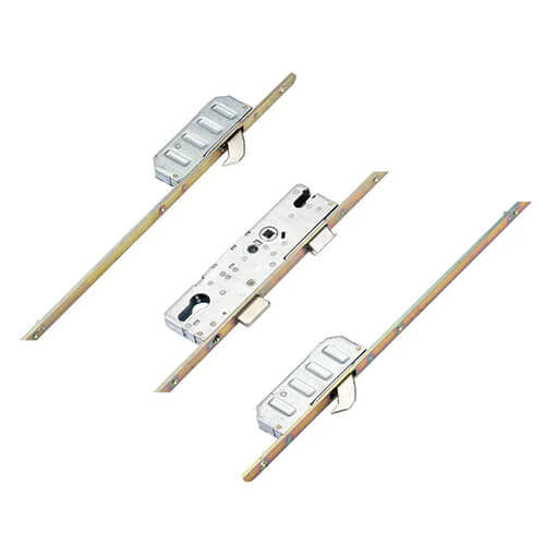 Cobra Latch Deadbolt 2 Hooks 20mm Flat Faceplate Key Wind Operated Multipoint Door Lock