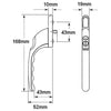 3222 Inline Locking Espag UPVC Window Handles