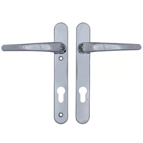 Classic Lever Lever UPVC Multipoint Door Handles - 92mm PZ Sprung 122mm Screw Centres
