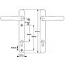 Classic Lever Lever UPVC Multipoint Door Handles - 92mm PZ Sprung 122mm Screw Centres