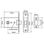 3709 Mortice Box Latch with Locking Function