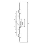 C-TS Latch Deadbolt 2 Hooks 2 Rollers Split Spindle 16mm/24mm Top Hat Faceplate Multipoint Door Lock