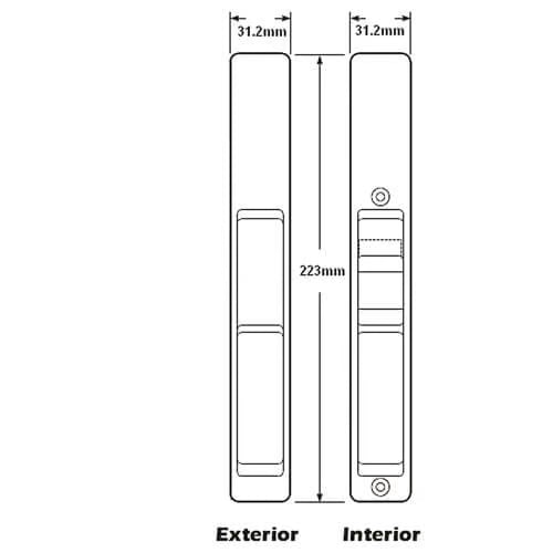 Rite 4189 Non Handle Set for Patio Doors