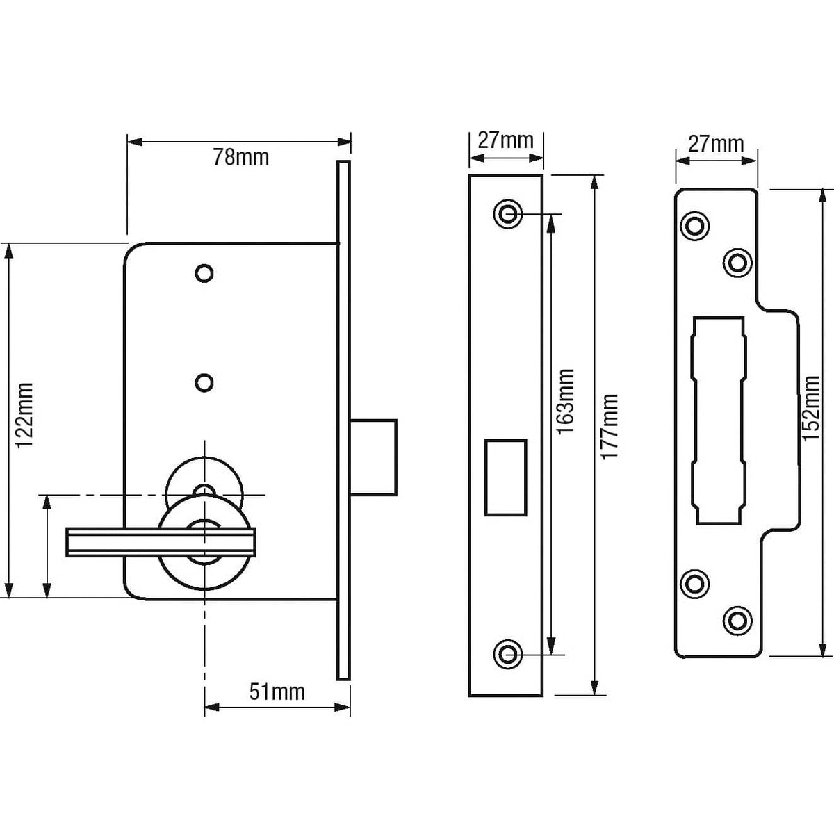 Fort 4K Escape 6 Lever Mortice Deadlock