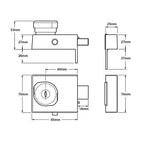 4L67E BS3621:2007 High Security Nightlatch