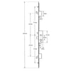 Latch Deadbolt 2 Hooks 2 Rollers Split Spindle Multipoint Door Lock - Option 1