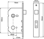 5240 Upright Mortice Latch Case