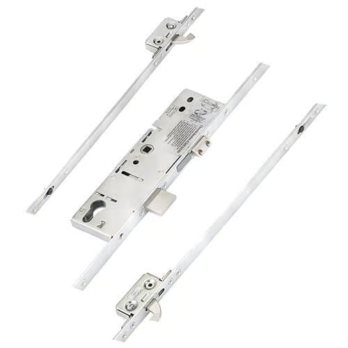 Latch Deadbolt 2 Small Hooks Split Spindle Multipoint Door Lock - Option 3 (top hook to spindle = 680mm)