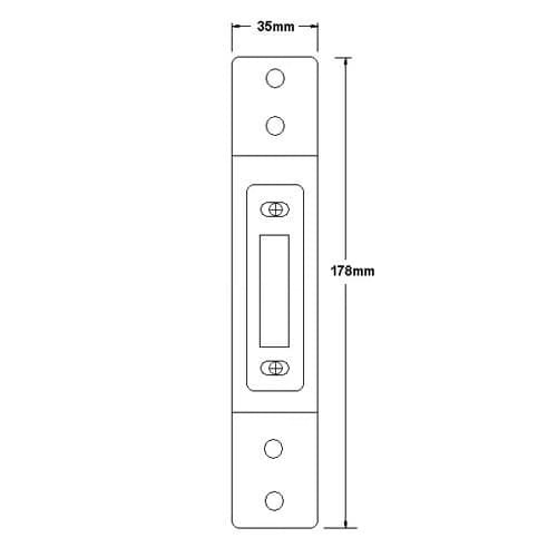 Hookbolt Keep for Timber or Composite Doors