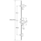 Latch 3 Deadbolts Split Spindle Multipoint Door Lock - Option 2 (top deadbolt to spindle = 680mm)
