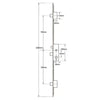 Secury A2 Latch 3 Deadbolts Auto Locking Multipoint Door Lock (top deadbolt to spindle = 700mm)
