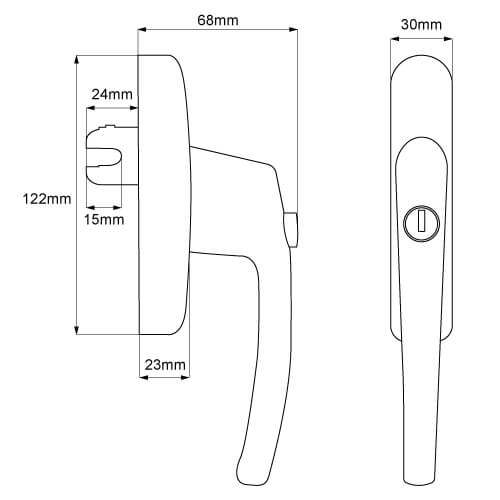 Rotoline Locking Fork Drive Espag Handle