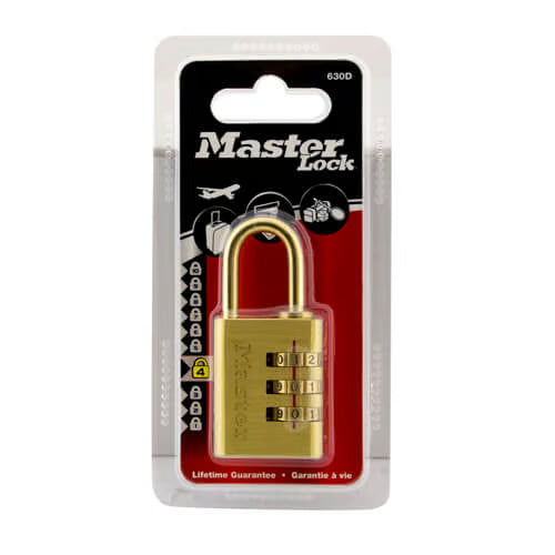 630EURD 30mm Open Shackle Combination Brass Padlock