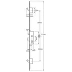 Europa Latch Deadbolt 2 Hooks 20mm Flat Faceplate Split Spindle Multipoint Door Lock