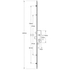 Europa Latch Deadbolt 2 Rollers 2 Mushrooms Split Spindle Multipoint Door Lock
