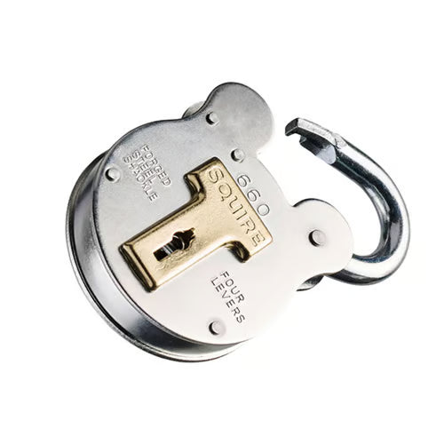 660 Old English Open Shackle Steel Padlock