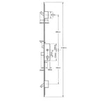 Latch Deadbolt 2 Large Hooks Split Spindle Multipoint Door Lock - Option 3 (top hook to spindle = 680mm)