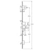 Latch Deadbolt 2 Large Hooks Split Spindle Multipoint Door Lock - Option 3 (top hook to spindle = 680mm)
