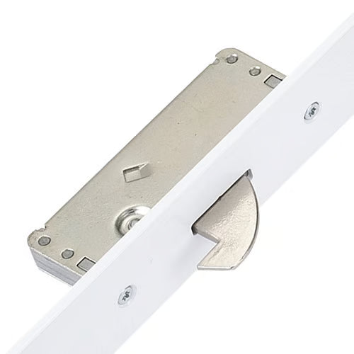 Latch Deadbolt 2 Hooks Split Spindle 44mm Flat White Faceplate Multipoint Door Lock